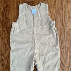 Bella Bliss Corduroy Overalls beige cream oyster 6m NWOT